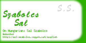 szabolcs sal business card